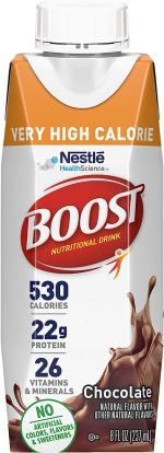 BOOST Very High Calorie Nutritional Drink, Very Vanilla, 8 Fl Oz (Pack of 24)